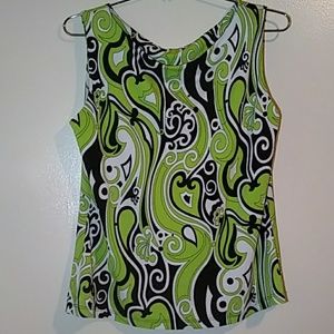 Black Green Dressbarn Blouse